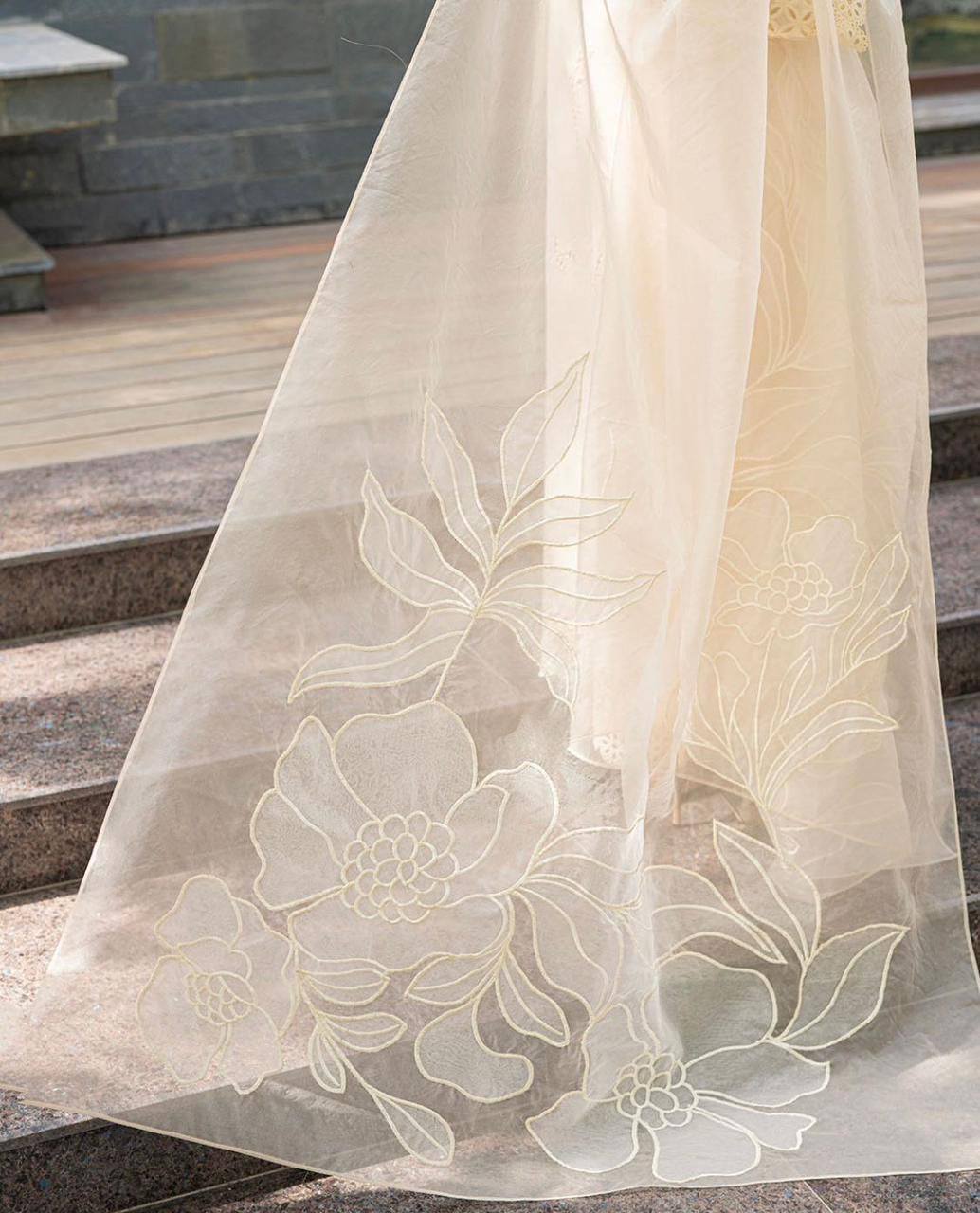 *MUSHQ* lawn cotton chikankari embroidered luxury unstiched 3pc✓