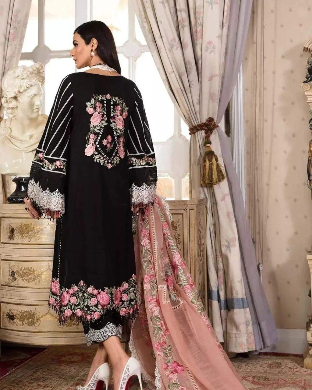 BRAND:CRIMSON chikankari luxury embriodered cotton eid jora unstitced 3pc