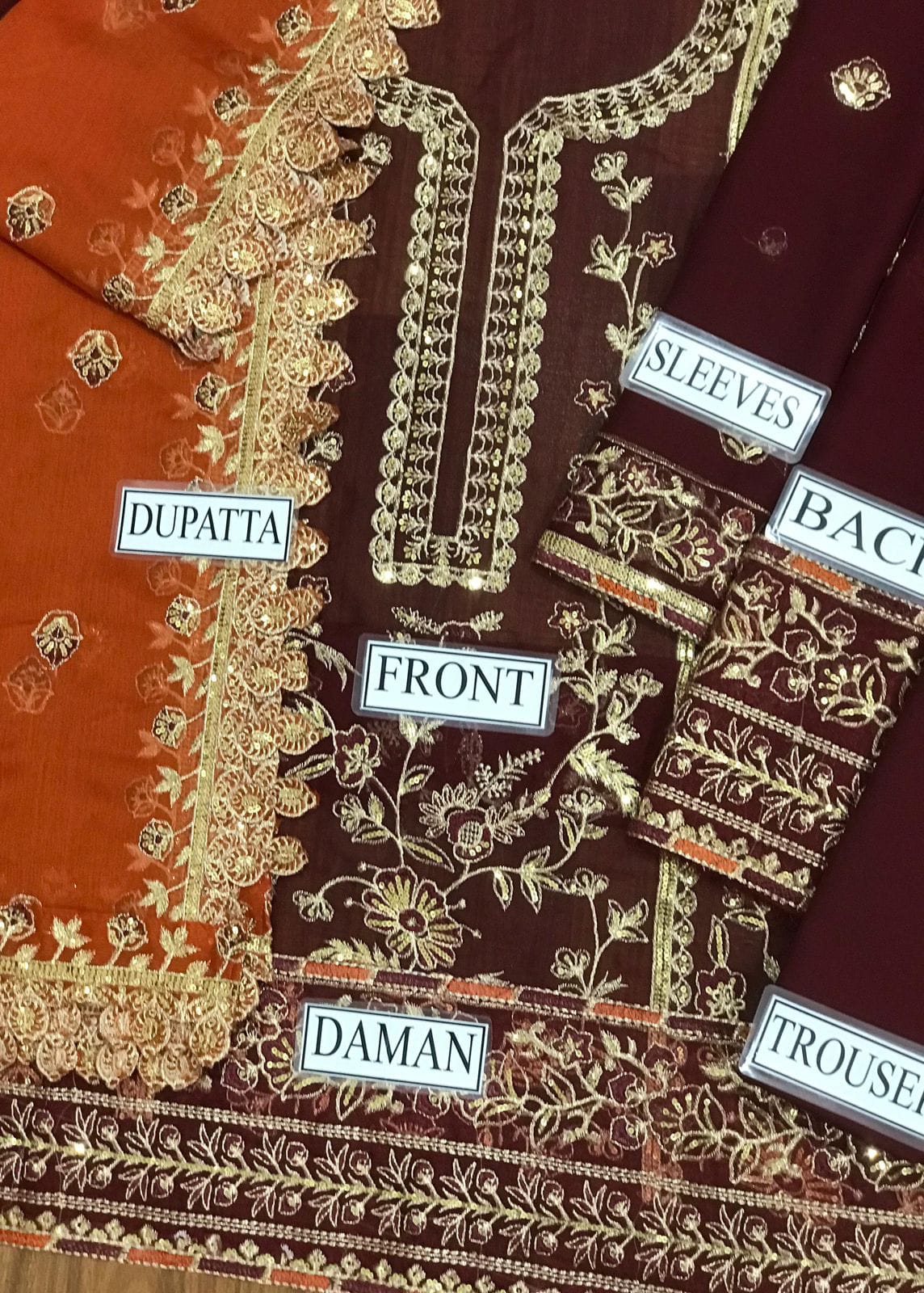 BRAND:ASIM JOFA chiffon embroidered & sequence unstiched 3pc