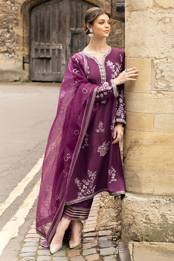 BRAND:MUSHQ organza embroidered hand embellished luxury unstitched 3pc✓