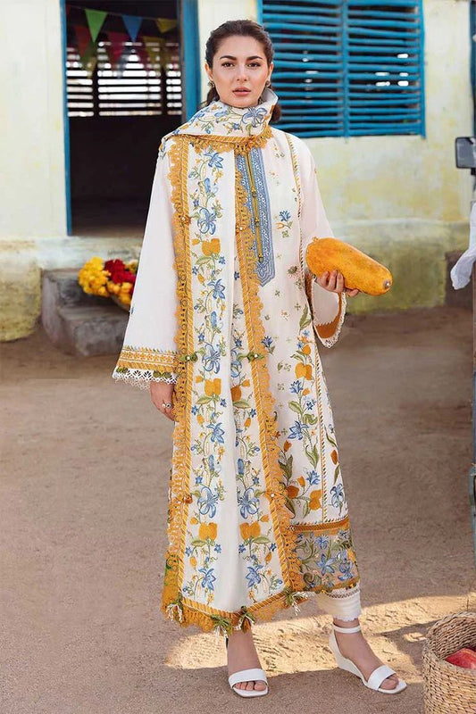 Fine Quality Lawn with Chiffon  Emb Dopatta