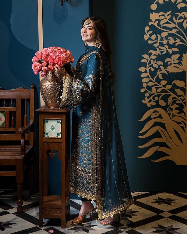 chiffon embroidered & sequence unstiched 3pc✓