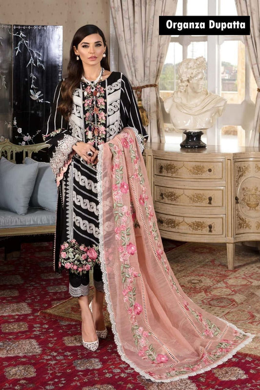 BRAND:CRIMSON chikankari luxury embriodered cotton eid jora unstitced 3pc