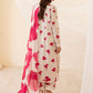BRAND:IZNIK lawn chikankari embriodered luxury patch work unstitced 3pc