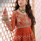 BRAND:ASIM JOFA chiffon embroidered frock luxury unstiched 3pc