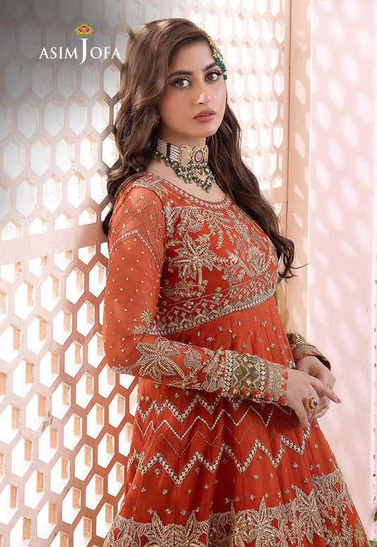 BRAND:ASIM JOFA chiffon embroidered frock luxury unstiched 3pc
