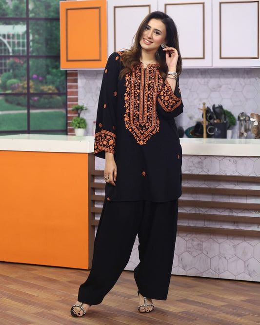 BLACK LUX 2PC STICHED SUIT