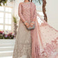 BRAND:MARIA.B chiffon embroidered & 3d working luxury unstiched 3pc