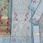 BRAND:QALAMQAR chikankari embriodered luxury cotton unstitced 3pc