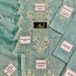 BRAND:AFROZEH chikankari lawn embroidered patch work unstitced 3pc