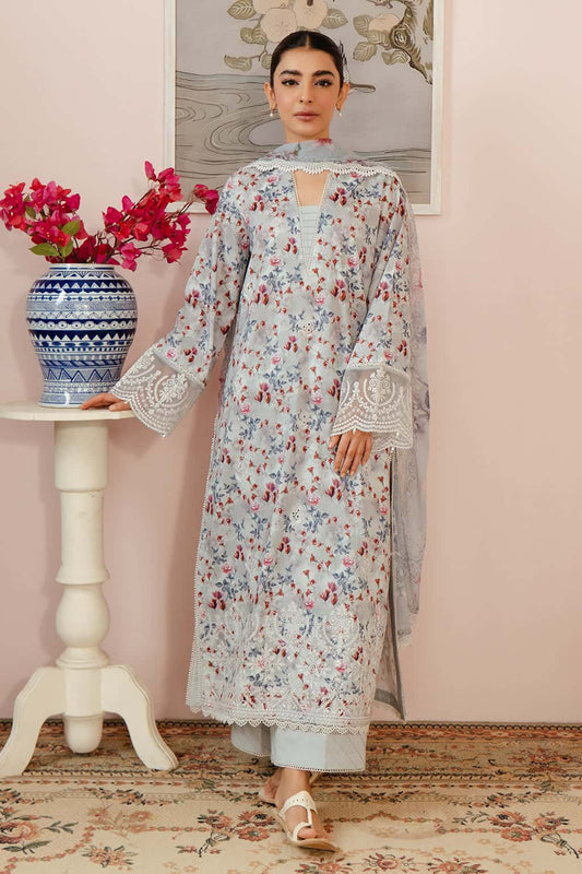 BRAND:AFROZEH chikankari embroidered luxury lawn printed unstitced 3pc