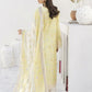 BRAND:BAROQUE lawn chikankari printed embriodered patch work unstitced 3pc