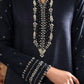 BRAMD:IZNIK shamooz silk embroidered hand embellished luxury unstitched 3pc✓