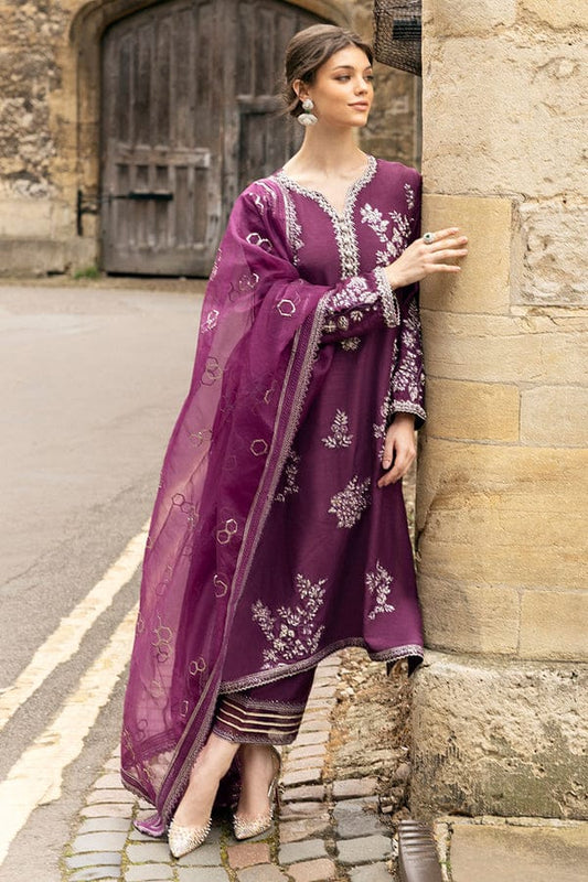 BRAND:MUSHQ organza embroidered hand embellished luxury unstitched 3pc✓